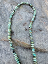 Green and Grey Jasper Smooth Saucer Beaded Necklace with Diamond Clasp