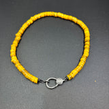 Shell Beaded Necklace with Diamond Clasp