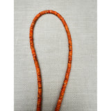 Orange Turquoise Beaded Necklace with Diamond Clasp