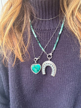 Grandidierite Ombré Beaded Necklace with Diamond Clasp