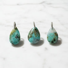 Peruvian Opal and Diamond Pendants