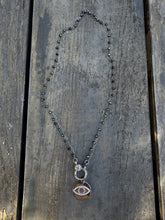 Coated Sapphire Double Strand Necklace with Diamond Clasp