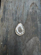 Druzy and Diamond Pendant
