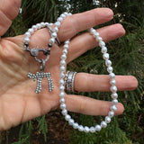 Pearl and Diamond Chai Pendant