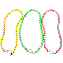 Two Color Way Beaded Necklace with Diamond Clasp