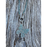 Blue Diamond Butterfly Pendant
