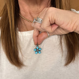 Turquoise and diamond Pendants
