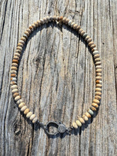 Picture Jasper Beaded Necklace with Diamond Clasp