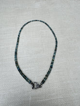 Graduated Aquamarine Beaded Necklace with Diamond Clasp