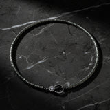 Pyrite Faceted Beaded Necklace with Diamond Clasp