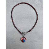 Garnet Beaded Necklace with Pave Diamond Clasp