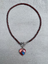 Garnet Beaded Necklace with Pave Diamond Clasp