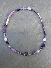 Hodgepodge Purple Opal Necklace with Diamond Clasp