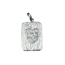 Pave Diamond and Texture Dog Tag Pendant