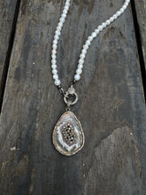 Druzy and Diamond Pendant