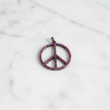Ruby Round Peace Pendant