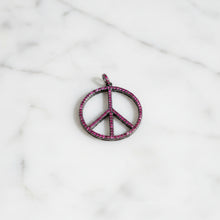 Ruby Round Peace Pendant
