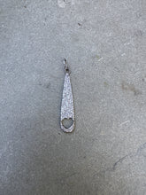 Pave Diamond Teardrop with Open Heart Pendant