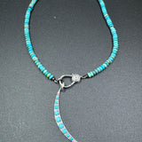 Pave Diamond and Turquoise Crescent Moon Pendant