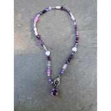 Hodgepodge Purple Opal Necklace with Diamond Clasp