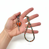 Multi Colored Jasper Heishi Necklace with Diamond Clasp