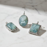 Aquamarine and Diamond Pendants
