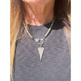 Pyrite Faceted Beaded Necklace with Diamond Clasp