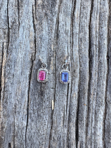 Mini Gemstone Rectangular Pendant