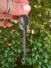 Black Spinel Skull Tassel Pendant