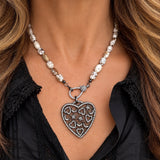 Wild Horses Beaded Necklace with Diamond Clasp