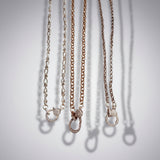 Rose Gold Chain Necklaces with Diamond Clasp