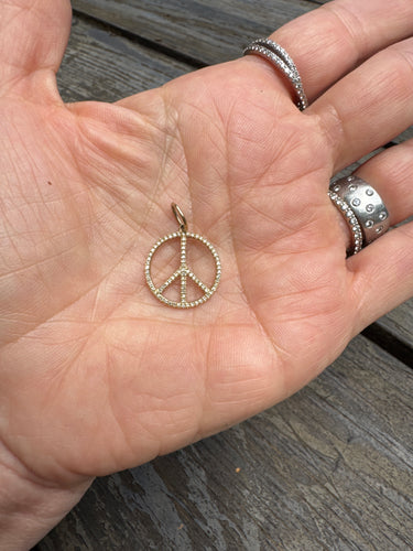 14k Gold Peace Pendant