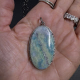 Amazonite and Diamond Pendants