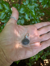 Pave Diamond and Black Spinel Disc with Lobster Claw