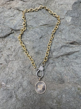 Lightweight Gold Round Link Chain with Pave Diamond Clasp