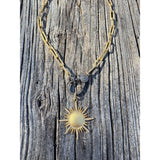 Matte Gold Large Paperclip Chain with Diamond Clasp
