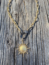 Matte Gold Large Paperclip Chain with Diamond Clasp