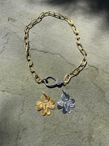 Clover Pendant with Diamond LOVE
