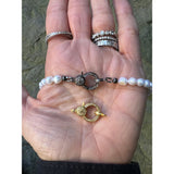 Sea Pearl Necklace with Diamond Clasp