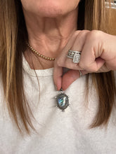 Abalone with Solitaire Diamonds Pendant