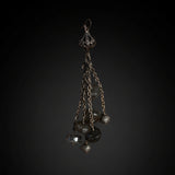 Labradorite and Chain Tassel with Diamond Details