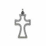 Open Pave Diamond Cross Pendant