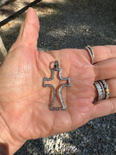 Open Pave Diamond Cross Pendant
