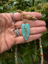 Amazonite Teardrop Heart with Diamond Love