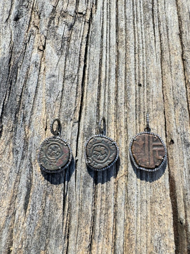 Coin Pendants with Diamond Details