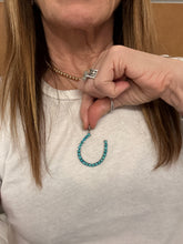 Large Turquoise Horseshoe Pendant