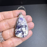 Bertrandite and Diamond Pendants