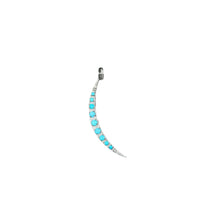 Pave Diamond and Turquoise Crescent Moon Pendant