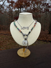 Multi Faceted Gemstone Necklace with Diamond Clasp
