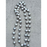 Fresh Water Pearl Beaded Necklace with Pave Diamond Clasp